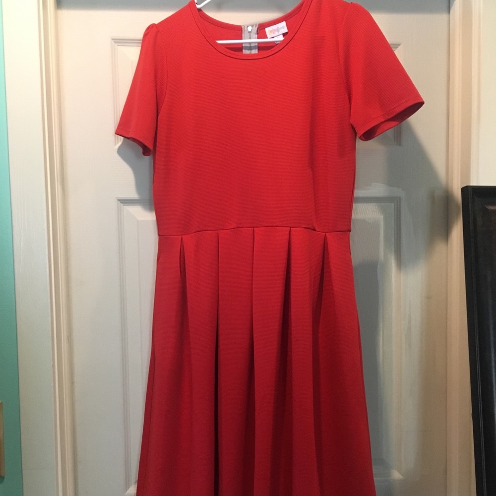 LulaRoe Red Amelia Large